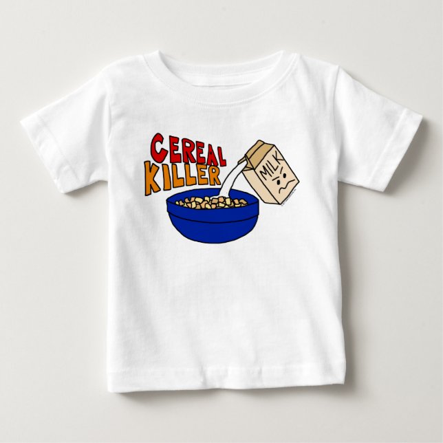 Parody Cereal Killer Breakfast Food Humor Baby T-Shirt (Front)