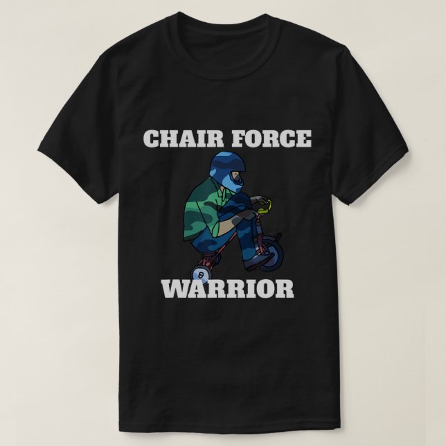 Parody Funny Military Chair Force One  T-Shirt (Design Front)