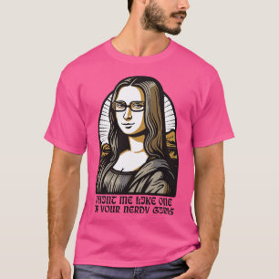 parody painting of the Bookworm Lisa Mona T-Shirt