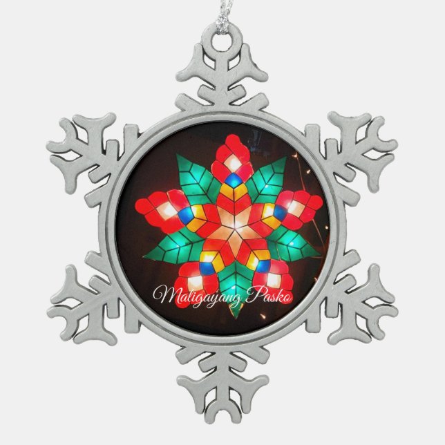 Parol Snowflake Framed Ornament (Front)