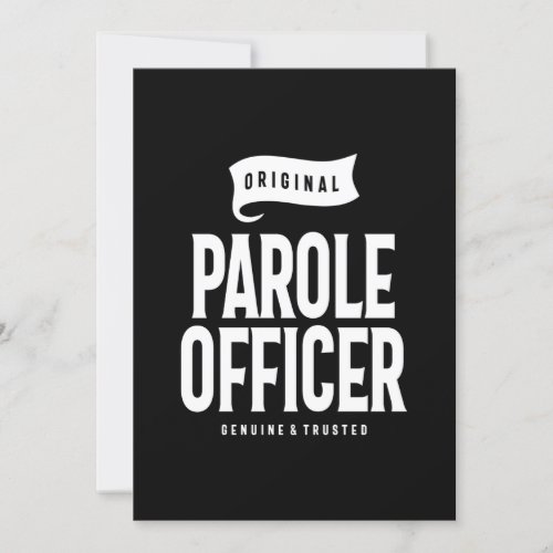 Parole Officer Job Title Gift Invitation