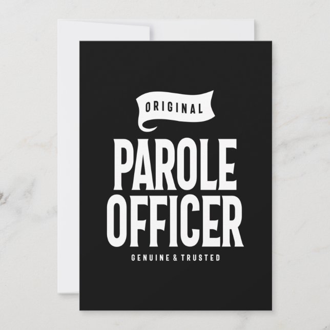 Parole Officer Job Title Gift Thank You Card (Front)