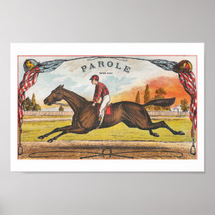 Parole Vintage American Racehorse Poster
