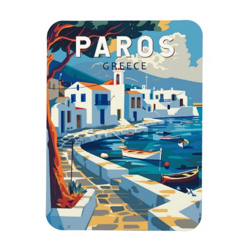 Paros Greece Travel Art Vintage Magnet