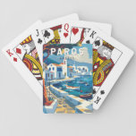 Paros Greece Travel Art Vintage Playing Cards