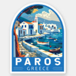 Paros Greece Travel Art Vintage Sticker