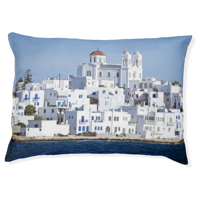 Paros Village Naoussa Island View Pet Bed (Front)