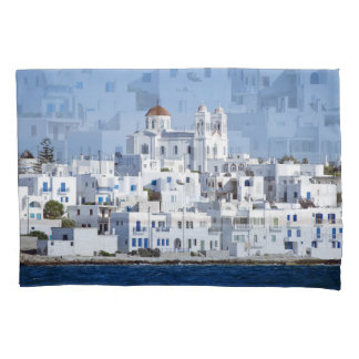 Paros Village Naoussa Island View Pillow Case
