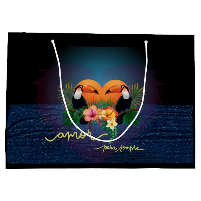 Parot Tropics Gift Bag - Love (Back)