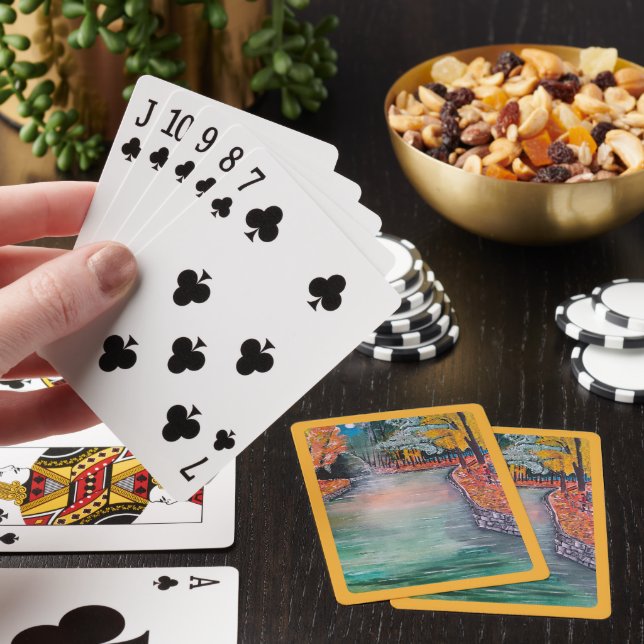 Parque de San Vicente Painting by Alfred Fox Poker Cards (In Situ)