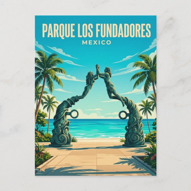 Parque Los Fundadores Mexico Postcard (Front)