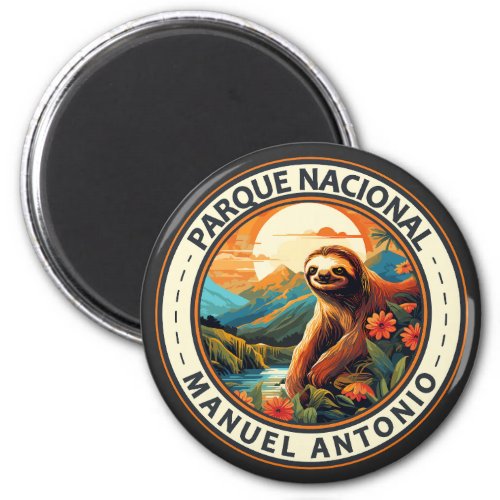 Parque Nacional Manuel Antonio Sloth Travel Art Magnet