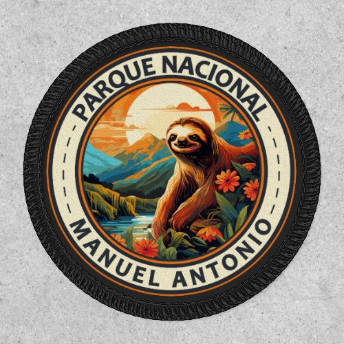 Parque Nacional Manuel Antonio Sloth Travel Art Patch