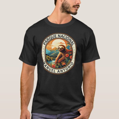 Parque Nacional Manuel Antonio Sloth Travel Art T_Shirt
