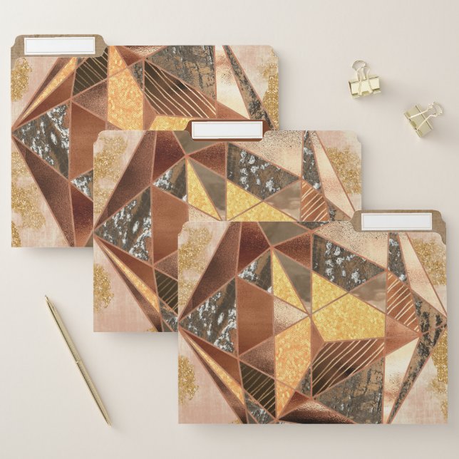 Parquetry Marquetry Metallics File Folder (Set)