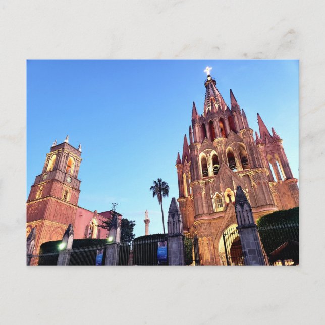 Parroquia de San Miguel Arcangel on Postcard (Front)