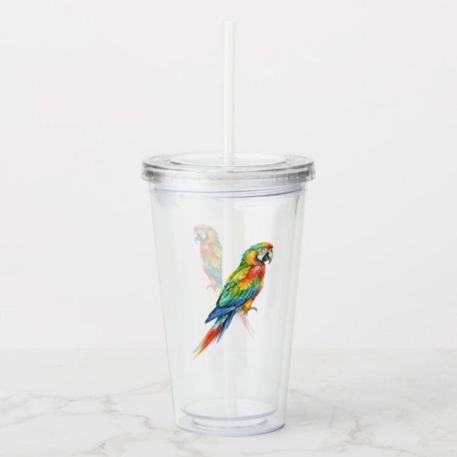 Parrot Acrylic Tumbler (Front)