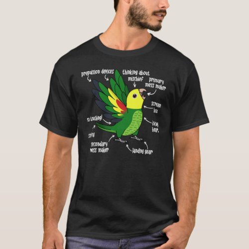 Parrot Anatomy I Double Yellow headed Amazon T_Shirt