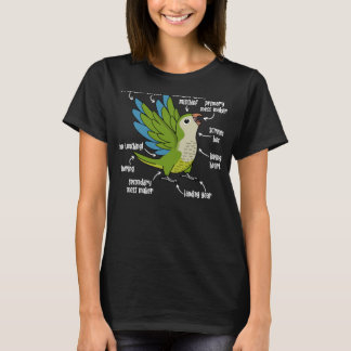 Parrot Anatomy I Green Monk Parakeet Quaker T-Shirt