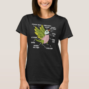 Parrot Anatomy I Moustache Parakeet T-Shirt