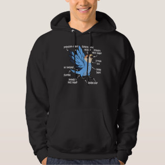 Parrot Anatomy I Peach faced Blue Lovebird Hoodie
