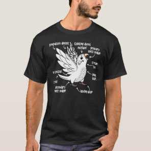 Parrot Anatomy I White Budgie Budgerigar T-Shirt