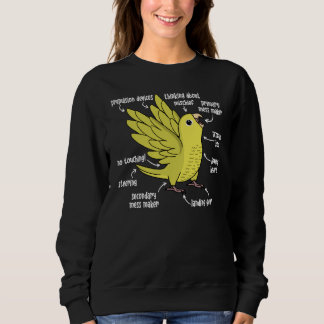 Parrot Anatomy I Yellow Parrotlet Sweatshirt