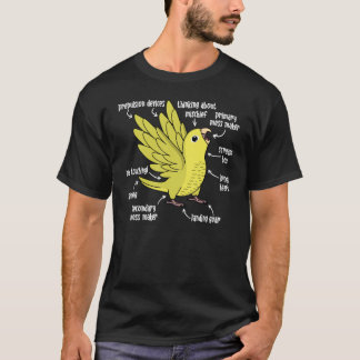 Parrot Anatomy I Yellow Parrotlet T-Shirt