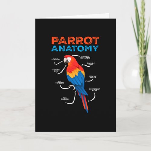 Parrot Anatomy Kids Bird Pet Card