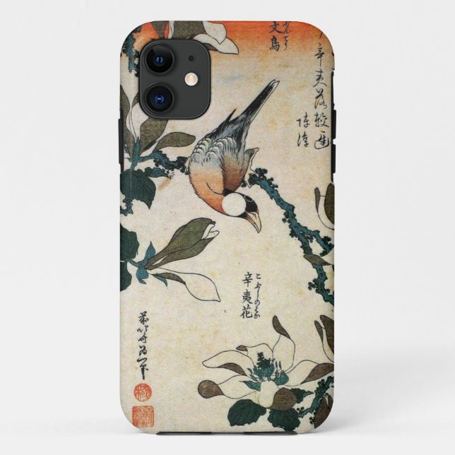 Parrot and Flowers Case-Mate iPhone Case (Back)