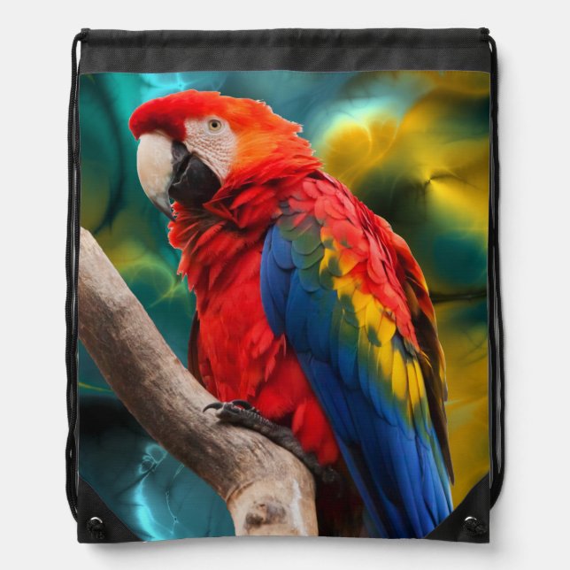 Parrot Art 1 Drawstring Backpack (Front)
