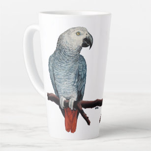 Parrot Art Mug African Grey Coffee Cups