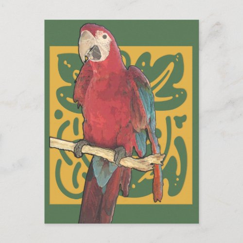 Parrot Art Nouveau Postcard