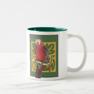Parrot Art Two-Tone Coffee Mug