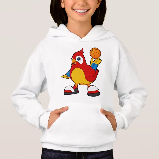 Parrot as Basketball player with Basketball Hoodie (Front)