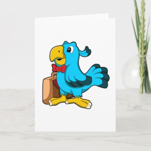 Parrot as Businessman with Bag Card