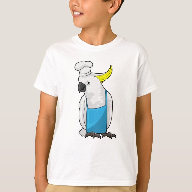 Parrot as Chef with Cooking hat T-Shirt (Front)