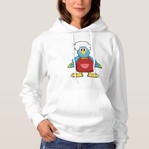 Parrot as Cook with Cooking apron Hoodie