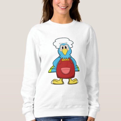 Parrot as Cook with Cooking apron Sweatshirt