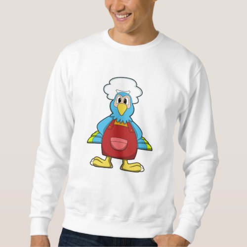 Parrot as Cook with Cooking apron Sweatshirt