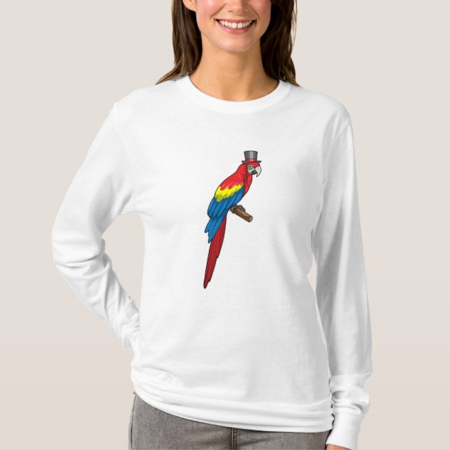 Parrot as Gentleman with Hat T-Shirt (Front)