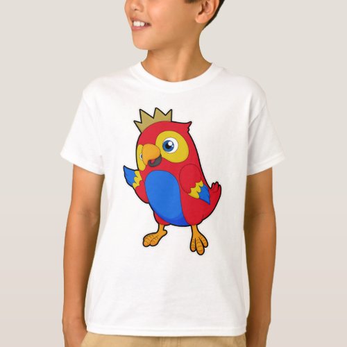 Parrot as King with Crown T_Shirt