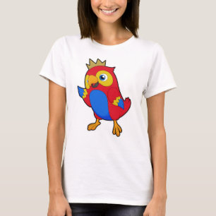 Parrot as King with Crown T-Shirt