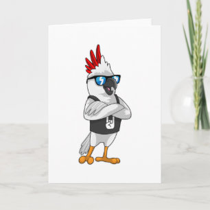 Parrot as Musician with Sunglasses Card