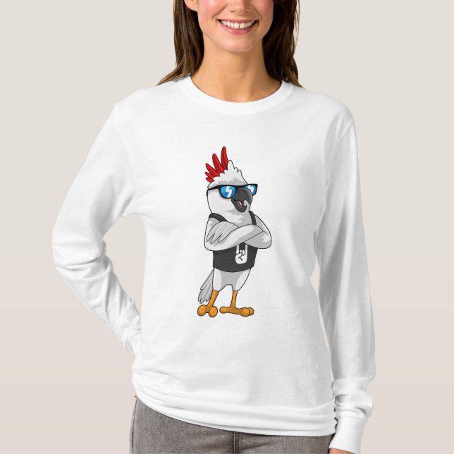 Parrot as Musician with Sunglasses T-Shirt (Front)