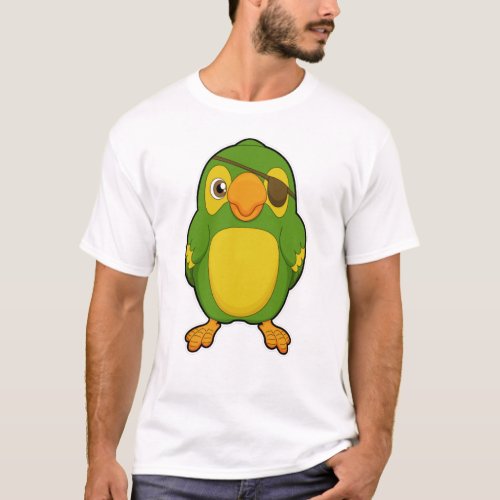 Parrot as Pirate with Eyepatch T_Shirt