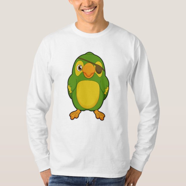 Parrot as Pirate with Eyepatch T-Shirt (Front)