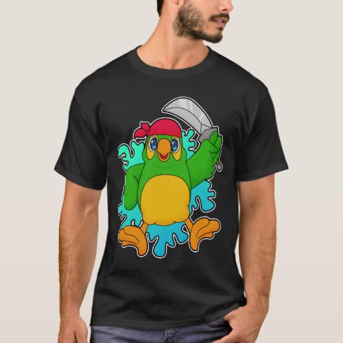 Parrot as Pirate with Sword T_Shirt