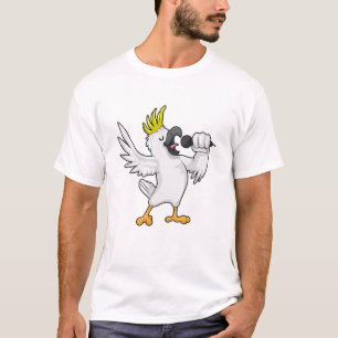 Parrot as Singer with Microphone T-Shirt