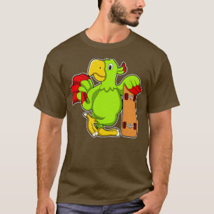 Parrot as Skater as Skateboard T-Shirt